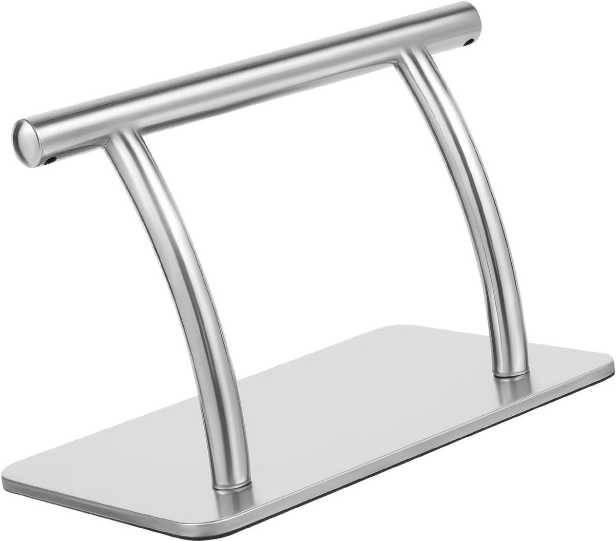 Voetensteun Metaal - Voetenbank - Salon Comfort - In Hoogte Verstelbaar - 30x19 cm - Zilver