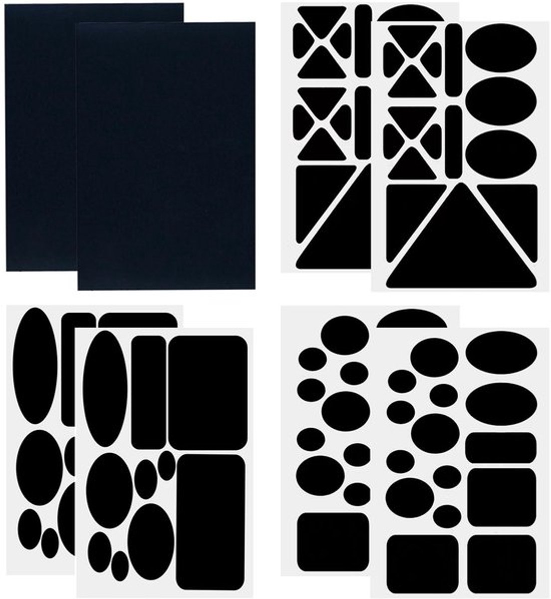 Reparatiepleisters 8 Stuks - Zelfklevende Patches - Waterdicht - Nylon - Diverse Maten/Vormen - Geschikt voor Kleding - Reparatiepatches
