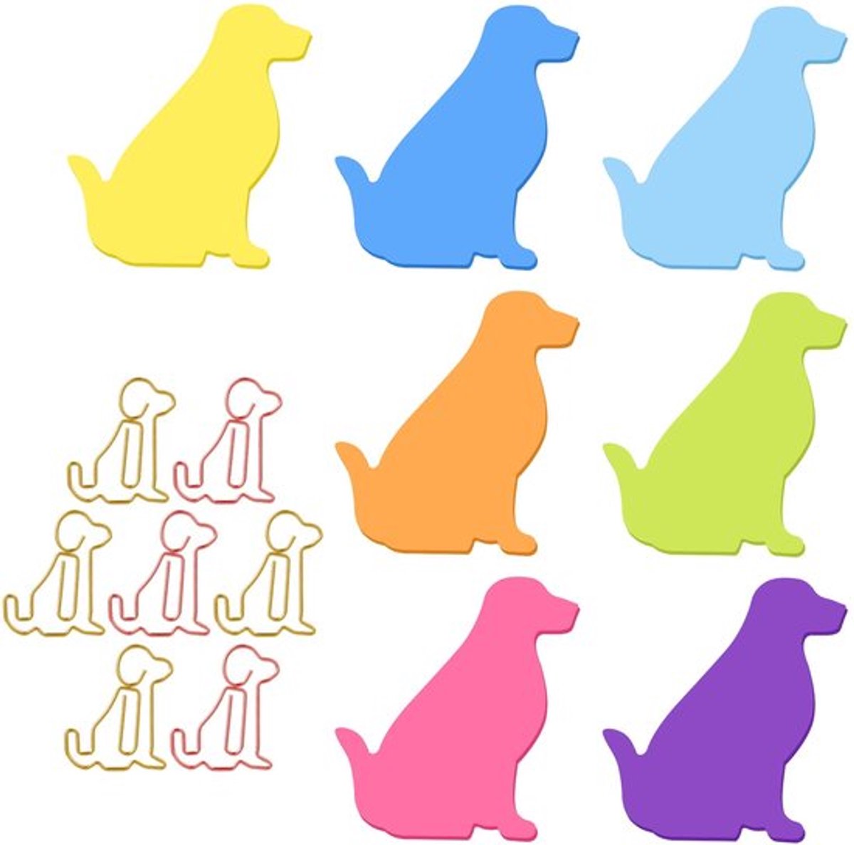 Sticky Notes Multicolor - 7 Pack - 210 Vellen - Cartoon Dier Vorm - Zelfklevend Papier - Beschrijfbaar en Verwijderbaar - Notitieblok