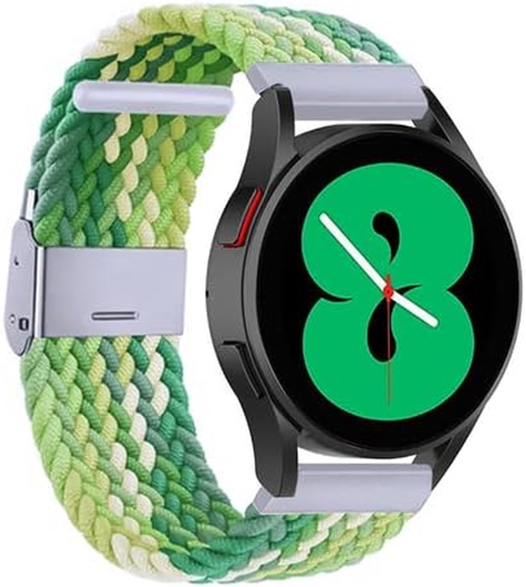 Nylon Gevlochten Band - Garmin Band - Sporten en Dagelijks Gebruik - Verstelbaar en Ademend - 20mm - Groen Lichtgroen