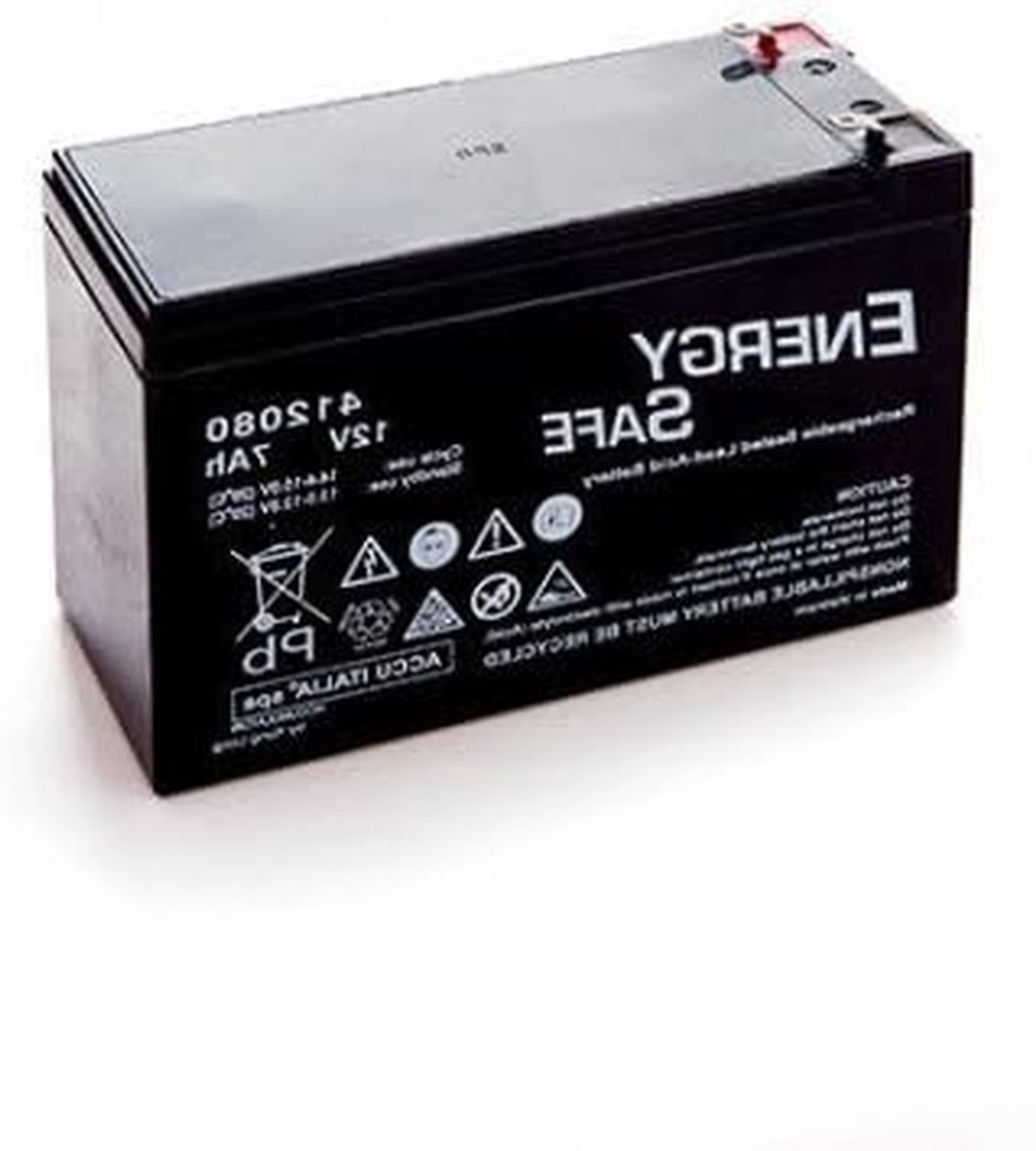 Loodaccu - 12V Batterij - Noodstroom - AGM Technologie - 151x65x94 mm - Zwart