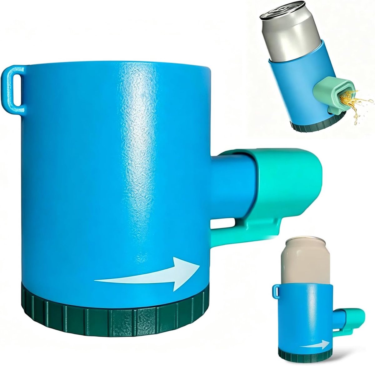 Bier Inhalator Shotgun Tool - Grappige Party Gadget & Adtje Tool - Geschikt voor Studentenfeest, Vrijgezellenfeest & Festivals - Blauw & Groen
