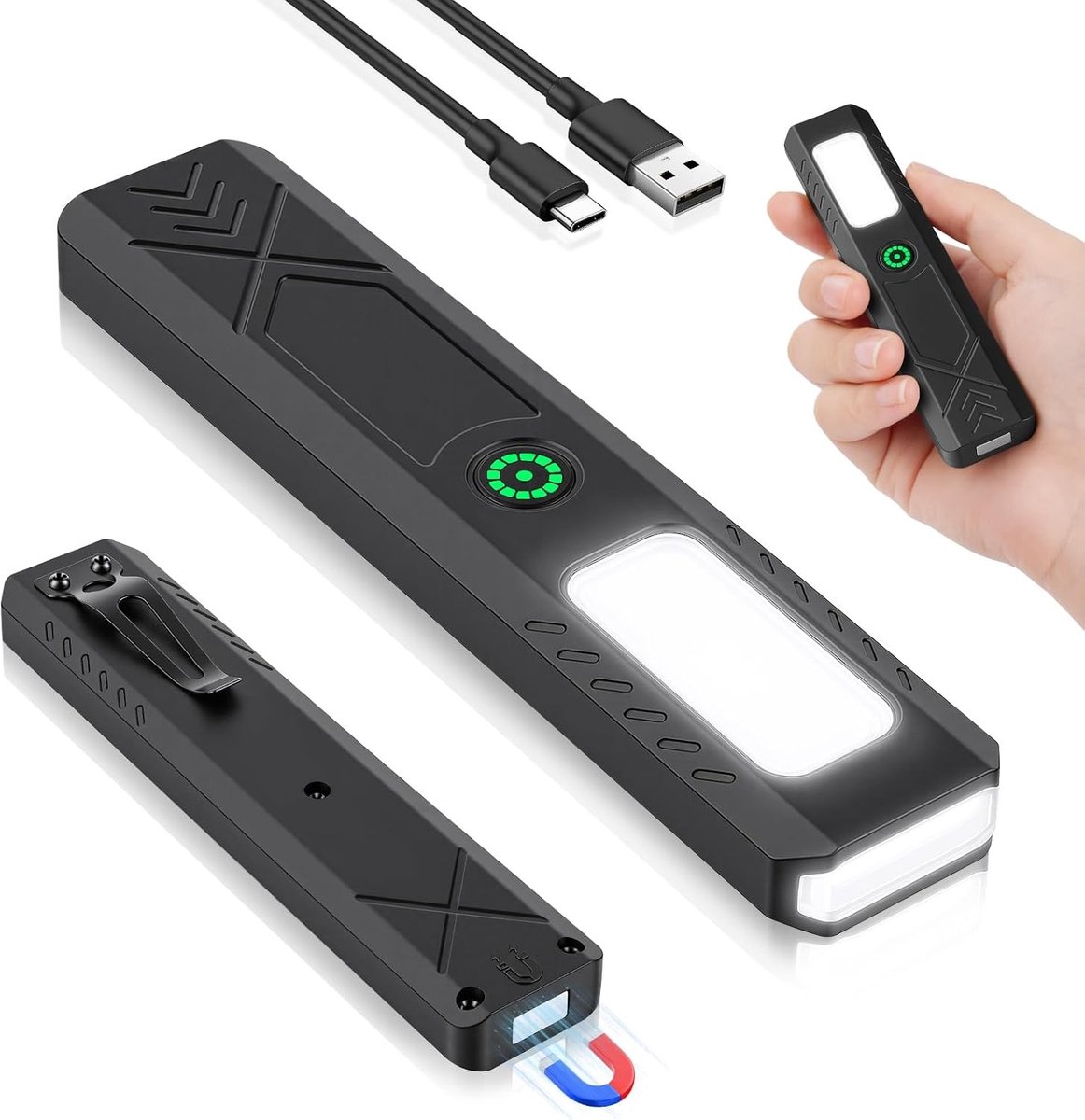 Leeslampje voor boek - Wit - Oplaadbaar USB - Met Klem en 3 Kleurtemperatuurstanden - Voor Lezen in Bed