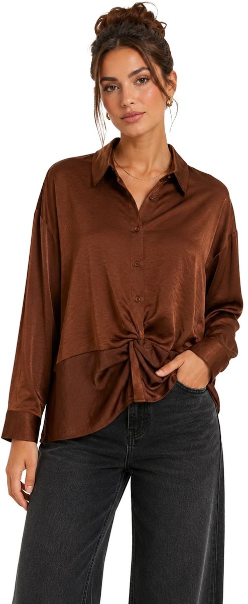 VERO MODA - VMAMAYA L/S KNOT DETAIL SHIRT WVN Dames Blouse
