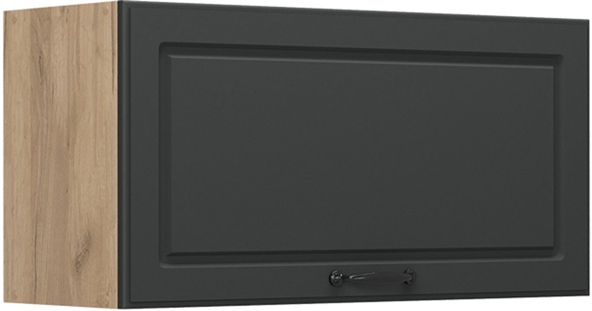 Vicco Hangkast R-Line, Antraciet landelijk/Goudkleurig Eiken, 80 cm Plat