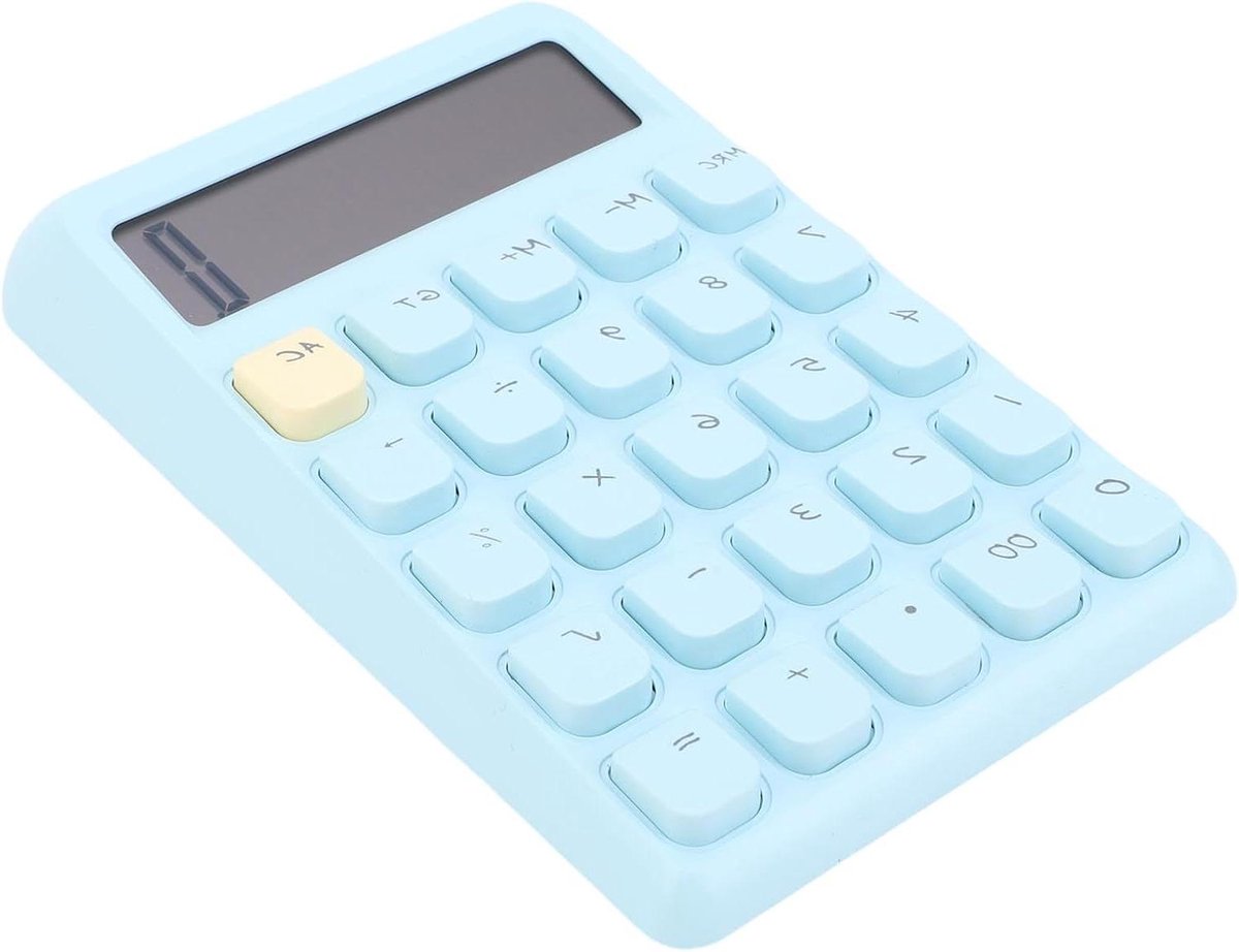 Rekenmachine - Calculator - Dagelijkse Berekeningen - Zonne-energie en Batterij - 12 cijfers - Blauw