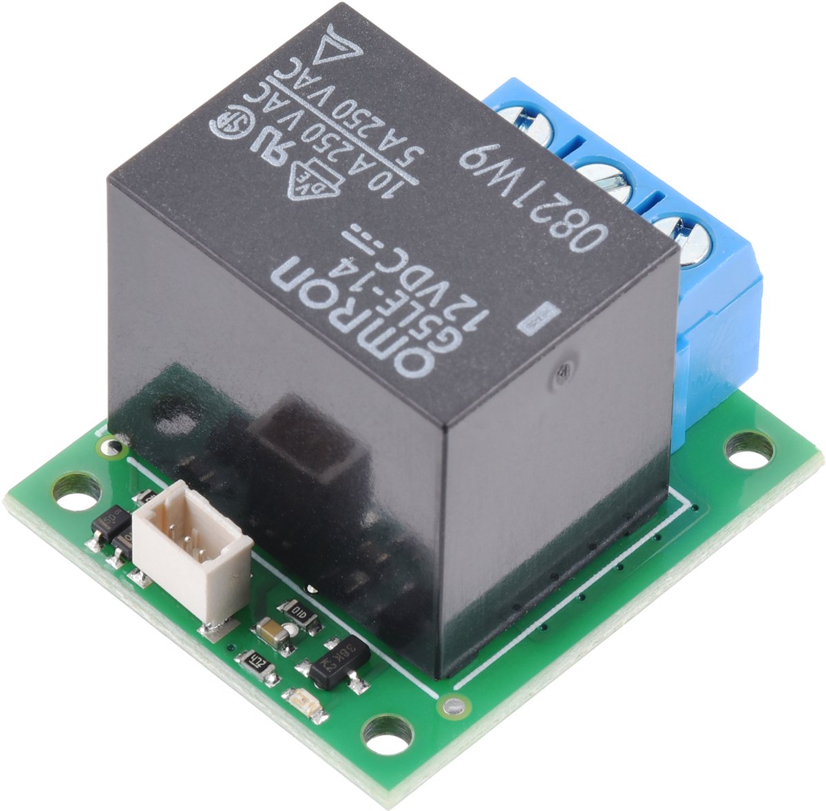 Pololu 5663 SPDT relaismodule met 12 V Relay, terminalblokken, en JST SH-Style top-entry connector