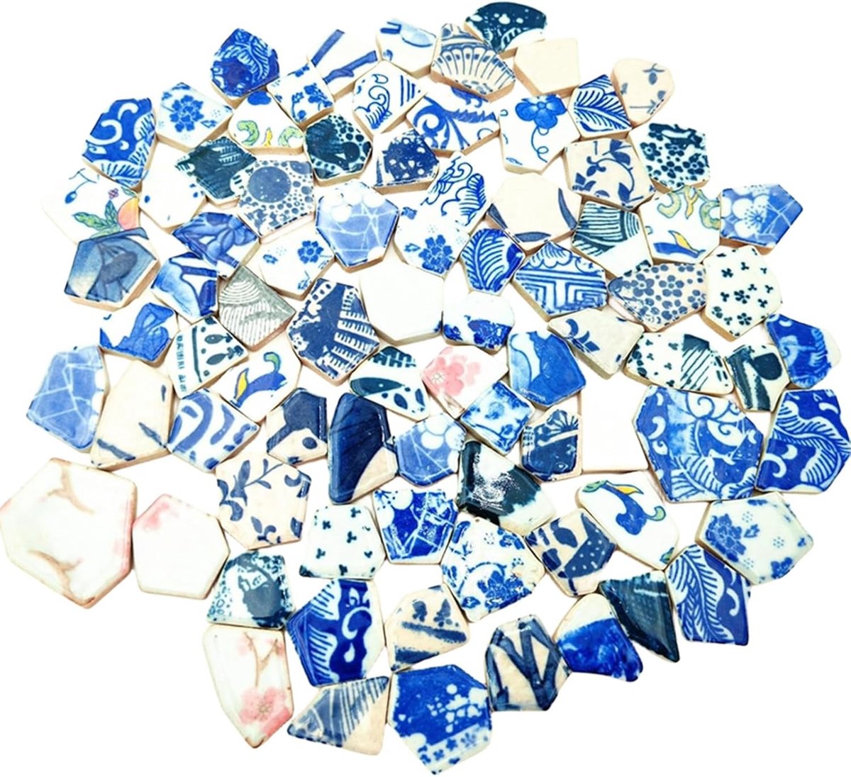 Mozaïektegels - Porselein Mix Kleur - 1,3–2 cm - Keramische Mozaïektegels voor Doe-Het-Zelf Projecten - Voor Creatievelingen