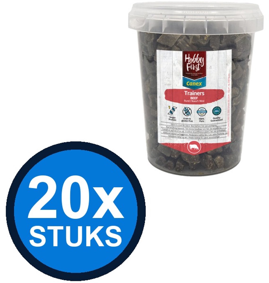 20x Hobby First Canex 100% pure trainers beef 250gr