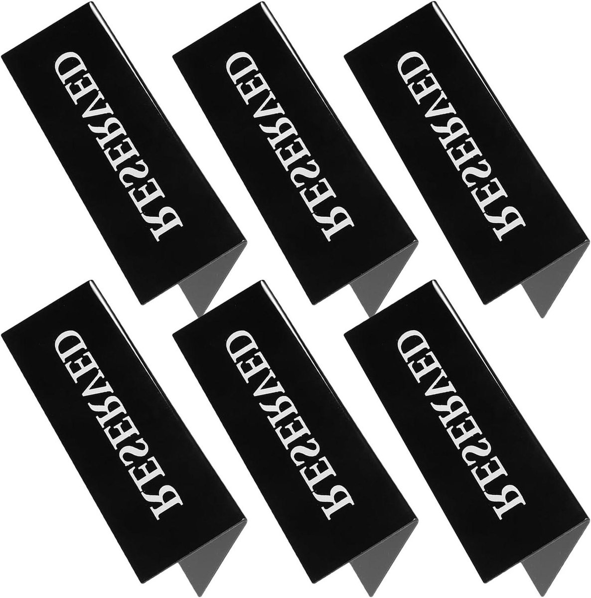 Reserveringsborden - Tafeltent Kaarten - Evenementen Organiseren - Stabiele Driehoekige Basis - 15 x 5 x 4 cm - Zwart
