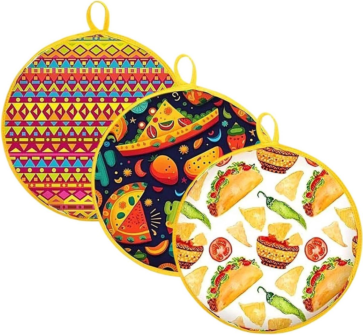 Tortilla Warmhouder - Flatbread Houder - Warm Houden - Magnetron Veilig - Capaciteit 15 Stuks - Meerkleurig
