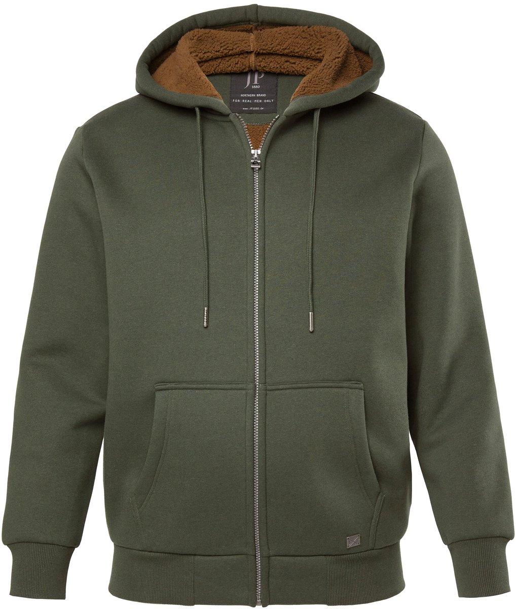 JP 1880 - Heren - JP 1880 hoodie-jack outdoor trainingsjasje capuchon rits - Donker zeewier - Maat 4XL