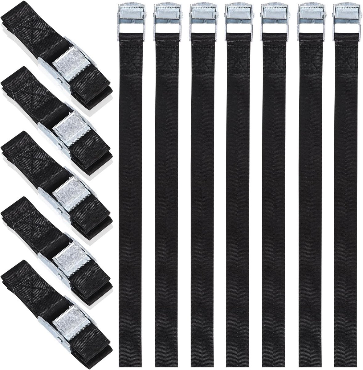 Snelbinders fiets - Zwart - 25 mm x 50 cm - Verstelbare Nylon Bevestigingsriemen voor Fietsen en Motoren