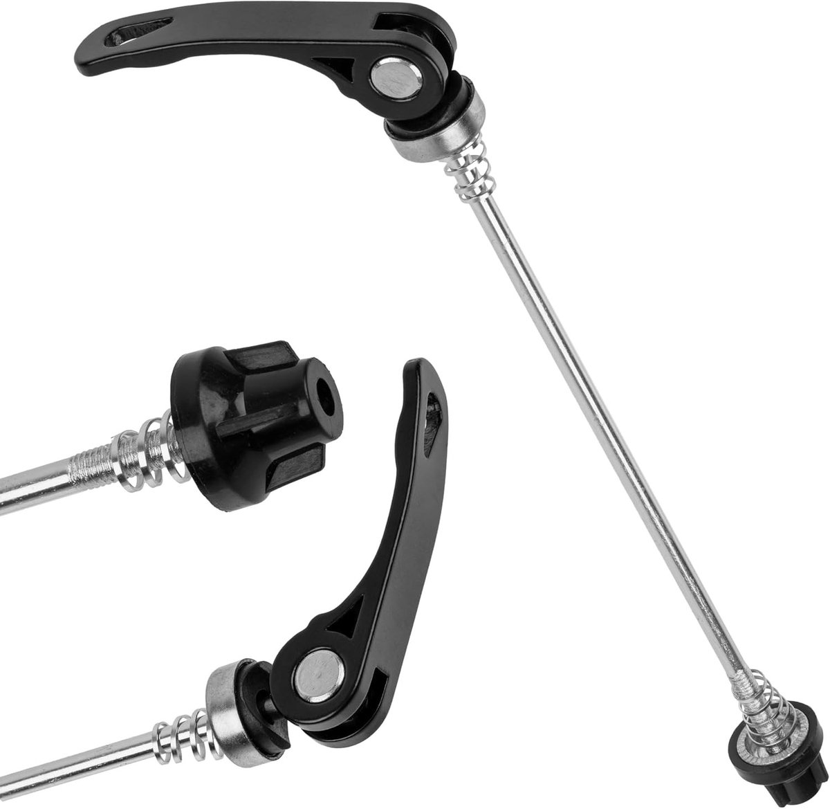 Snelbinders fiets - Zwart - 10 x 135 mm - Steekas met Snelsluitsysteem voor Achterwiel - Voor Racefiets, MTB en Trekkingfiets