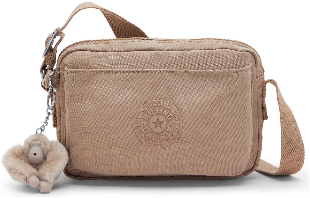 kipling schoudertas Abanu Crossbody Tan Beige Taupe