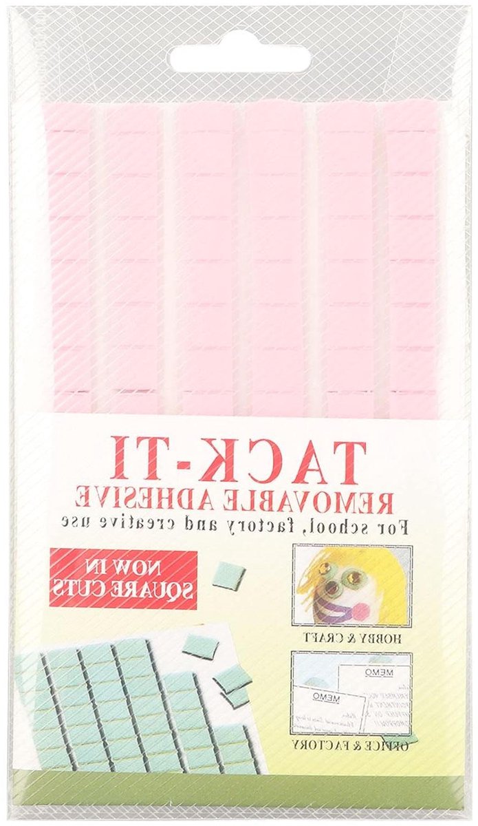 Plakkerige Stopverf - Klei Tack - Decoratie Ophangen - Krachtige Hechting - 18 x 10 x 1 cm - Roze