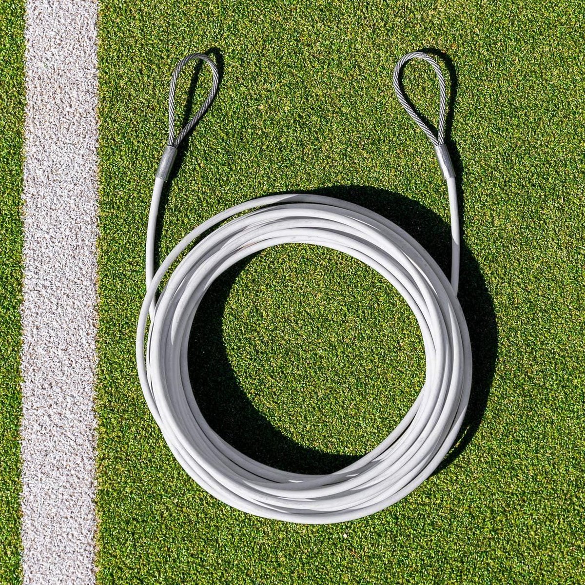 Tennis Net Kabel - Kopkabel Staal - Sportveld Onderhoud - PVC Gecoat - 42ft Lengte - Zwart