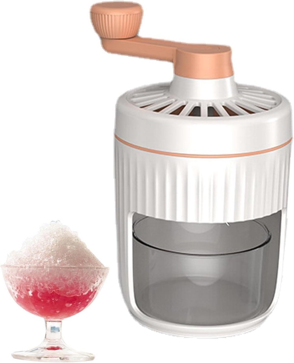 Scheerijsmachine - IJscrusher Sneeuw - Drankjes Maken - Handmatig Bedienbaar - 13 x 23 cm - Oranje