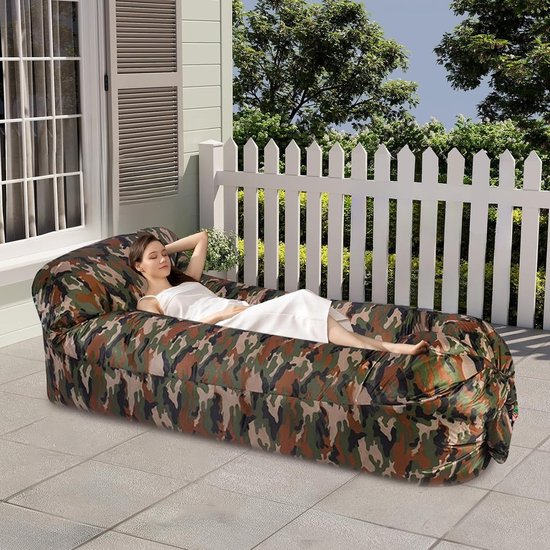 Opblaasbare Bank - Luchtbank Stoel - Kamperen Ontspannen - Snel Opblazen - 240 x 70 cm - Uniek — afbeelding 4