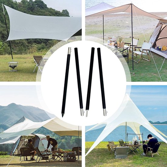 Tentstokken - Verstelbare stokken - Outdoor avonturen - Lichtgewicht aluminium - 2.1 meter - Zilver — afbeelding 4