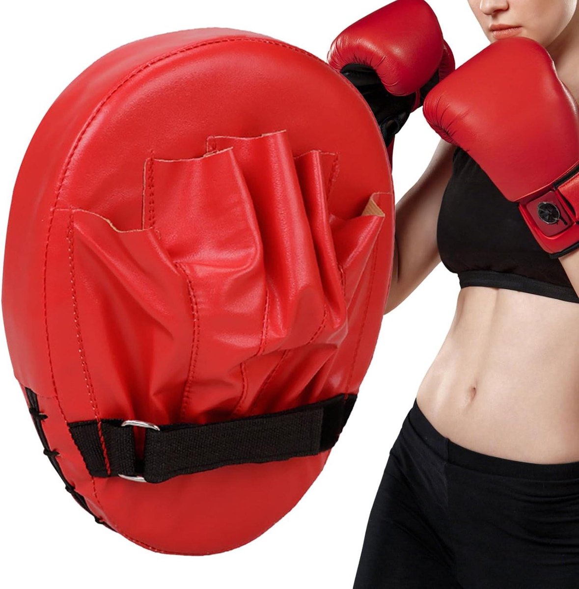 Trapkussens Vechtsport - Bokshanddoel Kickboksen - Training Verbeteren - Ergonomisch Ontwerp - 245 x 195 x 55 cm - Rood