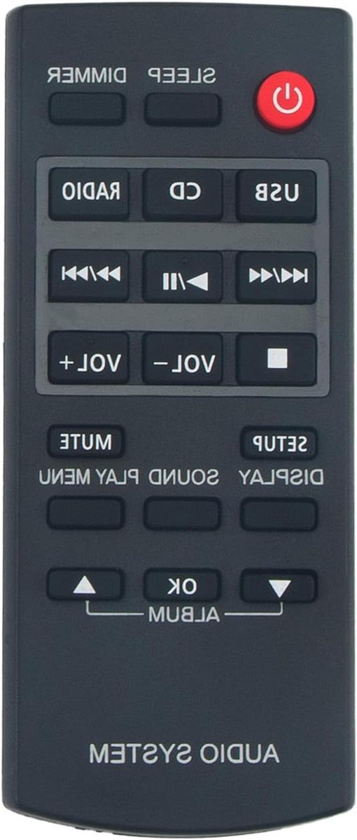 Vervangende Afstandsbediening - Universele Controller - Muziek Systeem Bediening - Directe Werking - 10 Meter Bereik - Zwart