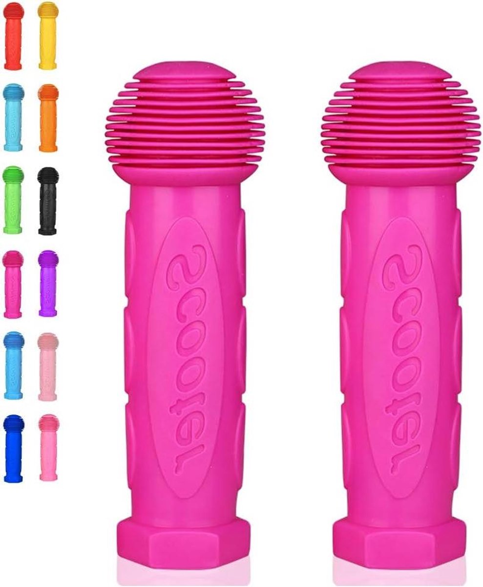 Scooter Handvatten - Fiets Handvatten - Kinderen Buiten Spelen - Antislip Schokabsorberend - 11.8 cm Lengte - Roze