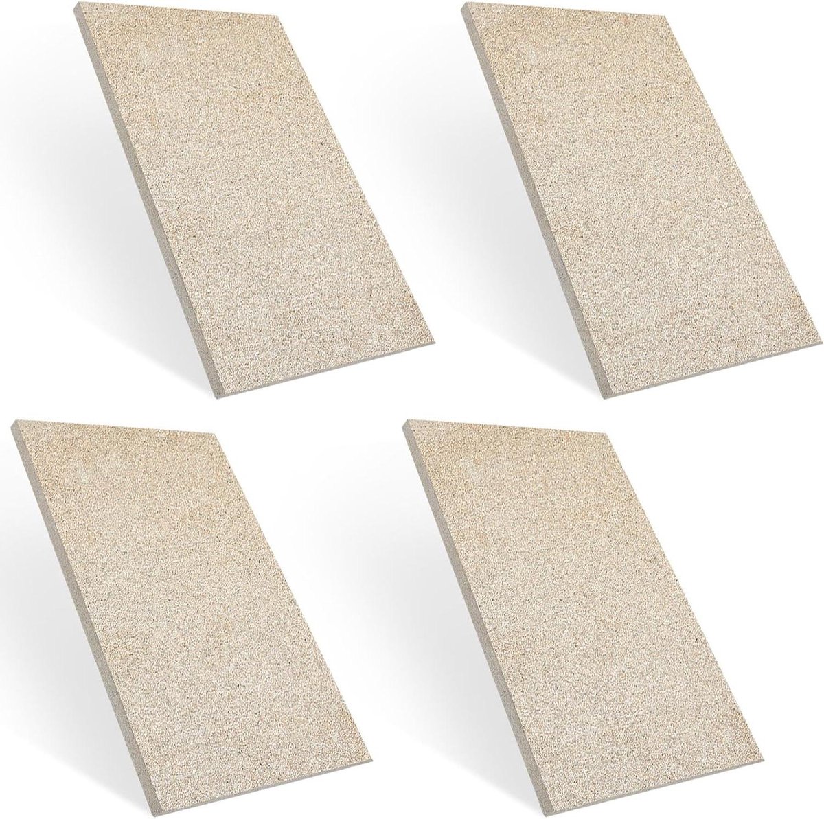 Hittebeschermingsplaten - Vuurvaste Isolatie - Oven Reparatie - Hoge Temperatuur Bestendig - 4 Stuks 24x34cm - Grijs