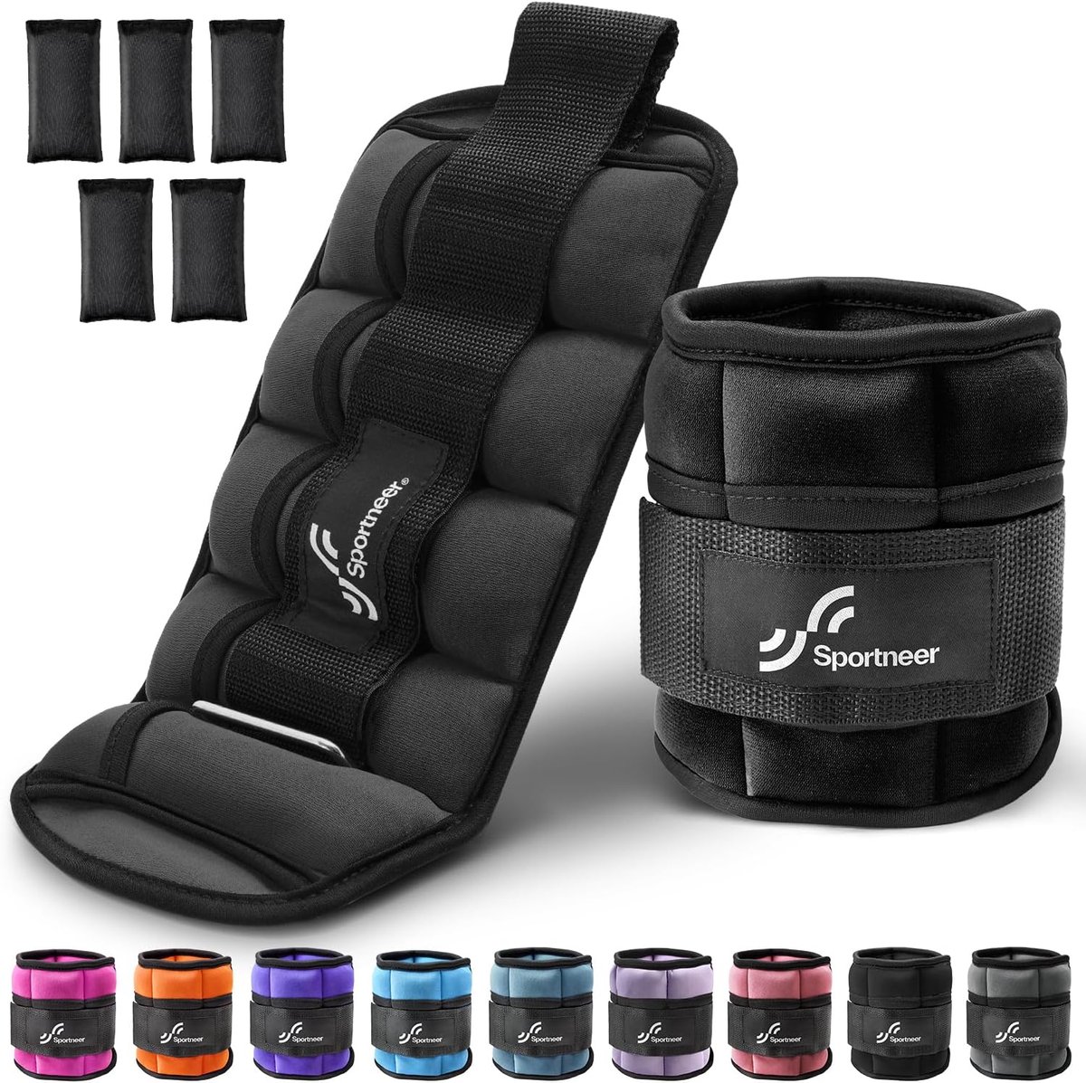 Enkelgewichten Verstelbare Enkelgewichten Set Polsband 0.45kg - 2.25kg Elke Enkel - 0.9kg - 4.5kg per Paar