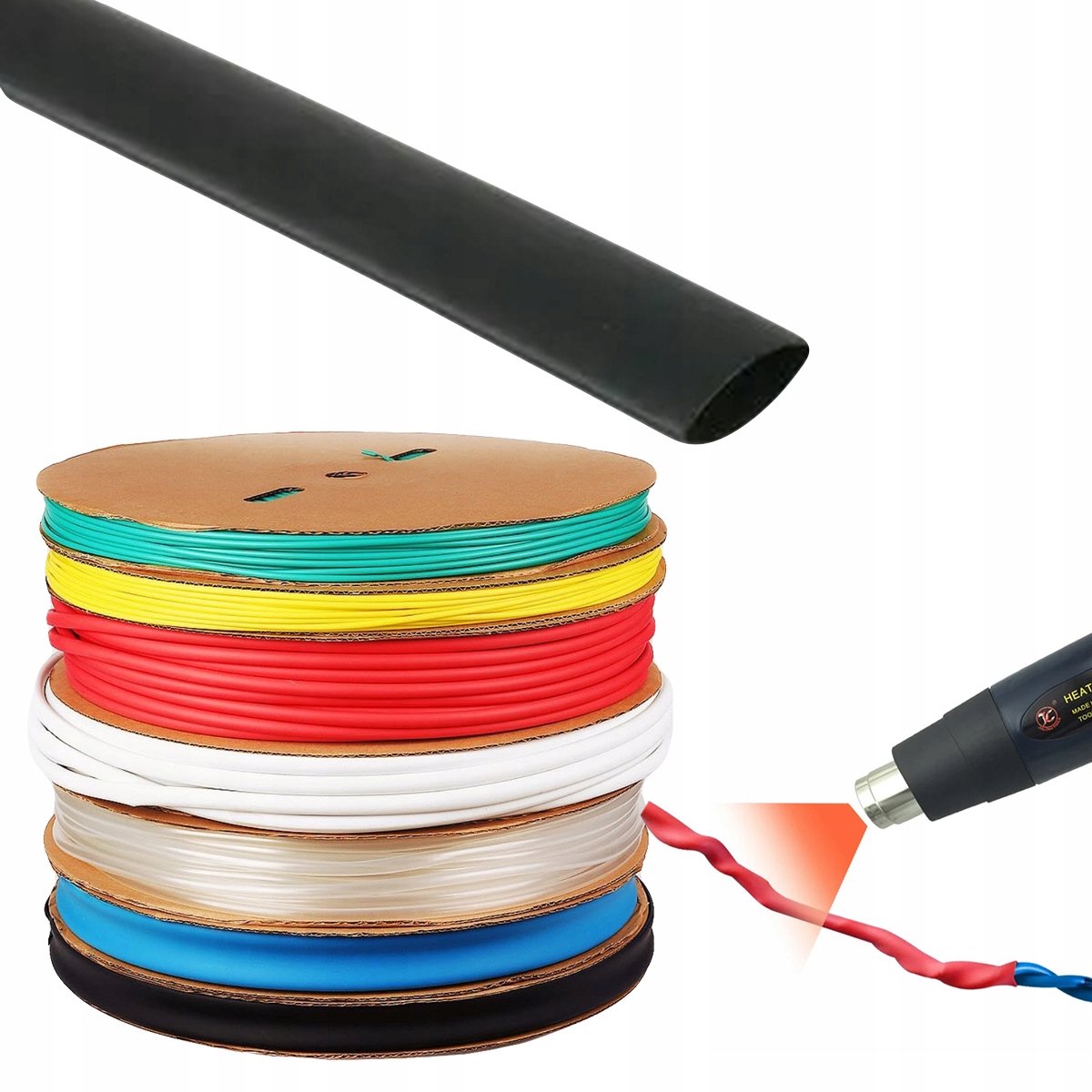 Rosfix Krimpkous 4,5mm - Dunwandig Zelfdovend 2:1 - 1m Zwart 1000V - Isolatie Elektronica