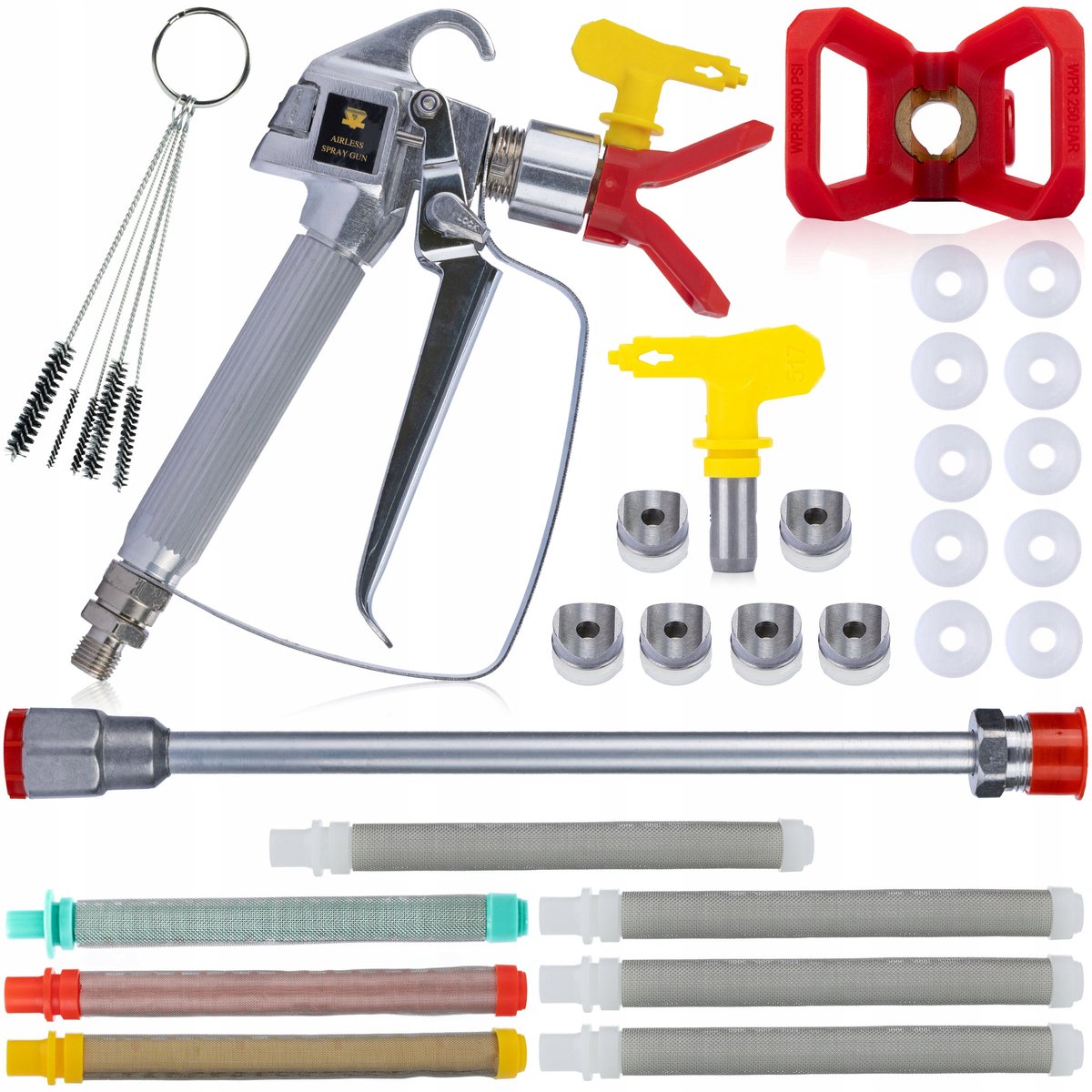 Rosfix Spuitpistool Set - Spuitmond 517, Spuitlans 50cm - 248bar - Geschikt voor Graco, Wagner