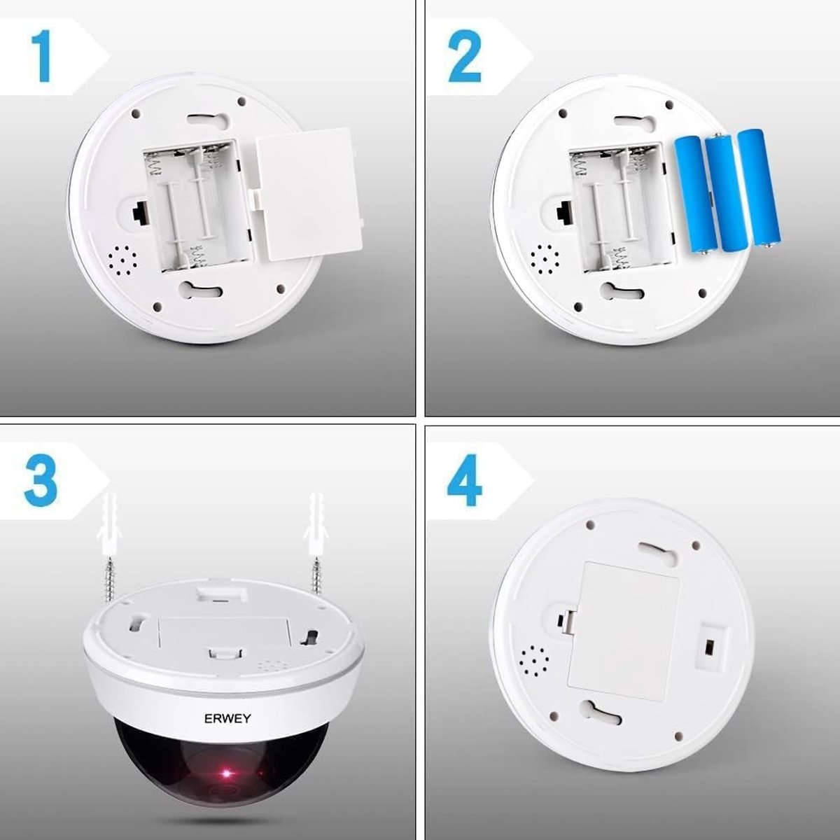 Omgoods - Dummy Camera Set met Rode LED Licht voor Beveiliging