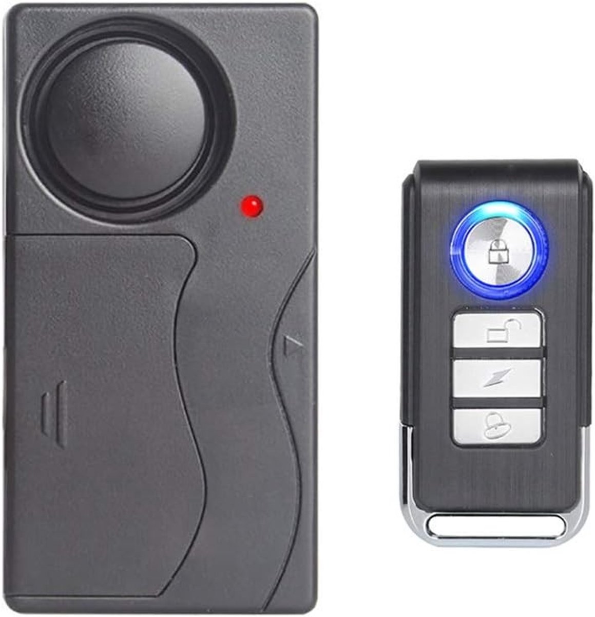 Fatbike Alarm - Zwart - Draadloos Trilalarm 110 dB - Compacte Beveiliging Voor Fiets en Voertuig