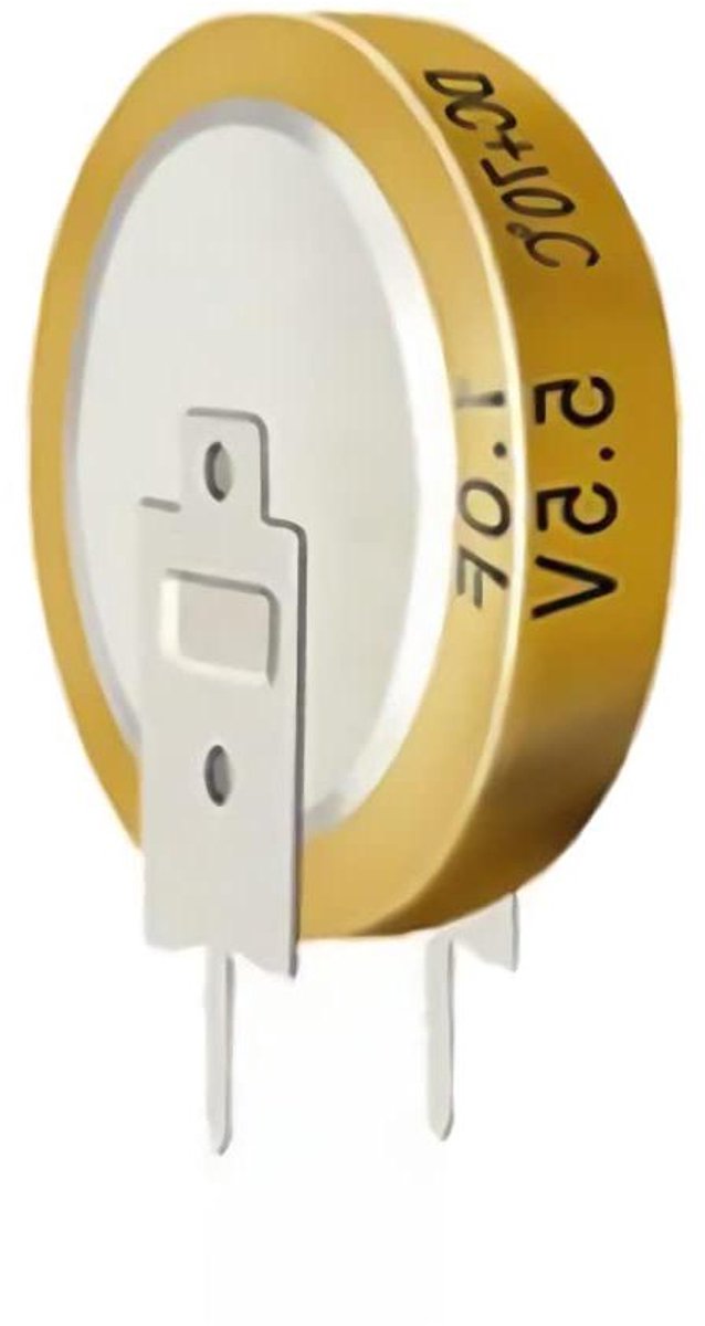 Supercondensator - Ultracap V-Type - Energiebuffer - Lange levensduur - 1 Farad 5.5V - Zilver
