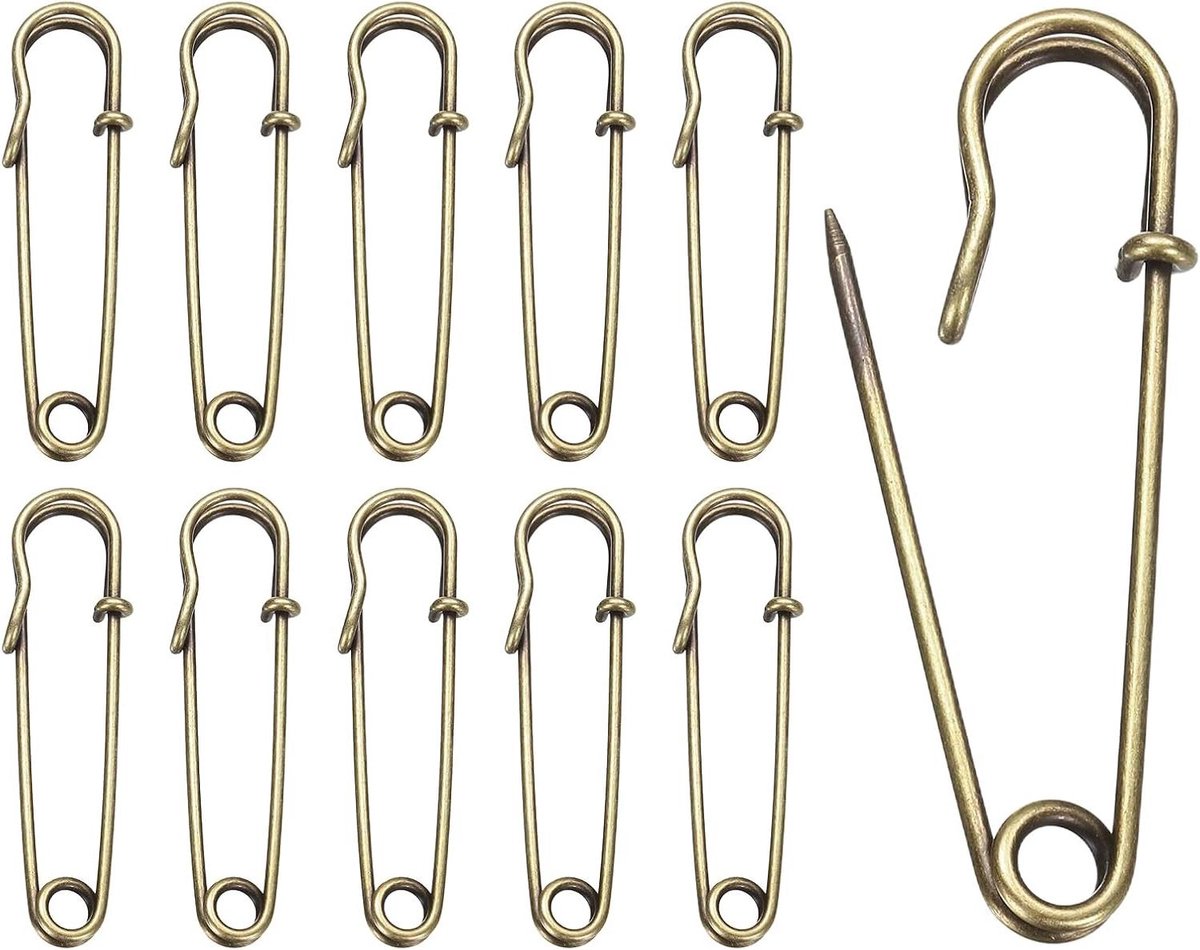 Veiligheidsspelden - Broches Spelden - Kleding Bevestigen - Roestbestendig Staal - 50 mm - Brons