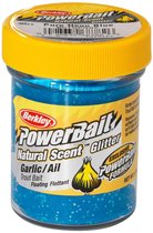 Powerbait EU NTGL Trout Bait Garlic 50g – Foreldeeg met Knoflookgeur en Glitter - Kleur : Garlic Blue Glitter
