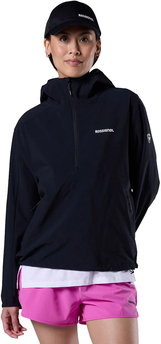 Dames Anorak met capuchon Rossignol Stretch Zwart