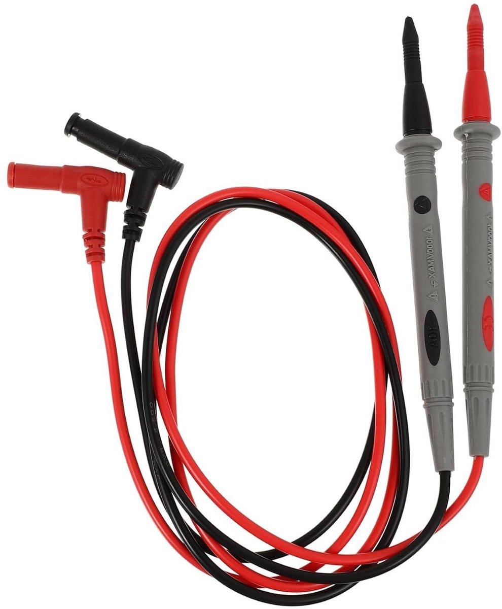 Multimeter Testkabel Set - Meetkabel Probes - Elektronica Testen - Comfort Grip Ontwerp - 105 cm - Rood Grijs