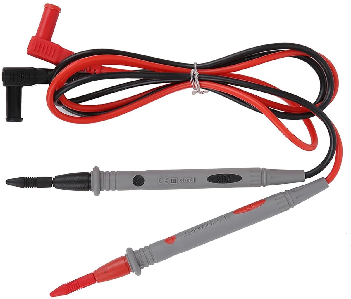 Multimeter Meetsnoeren - Testkabels Siliconen - Elektrisch Testen - Hoogspanningscapaciteit - 1000V 20A - Zwart Rood