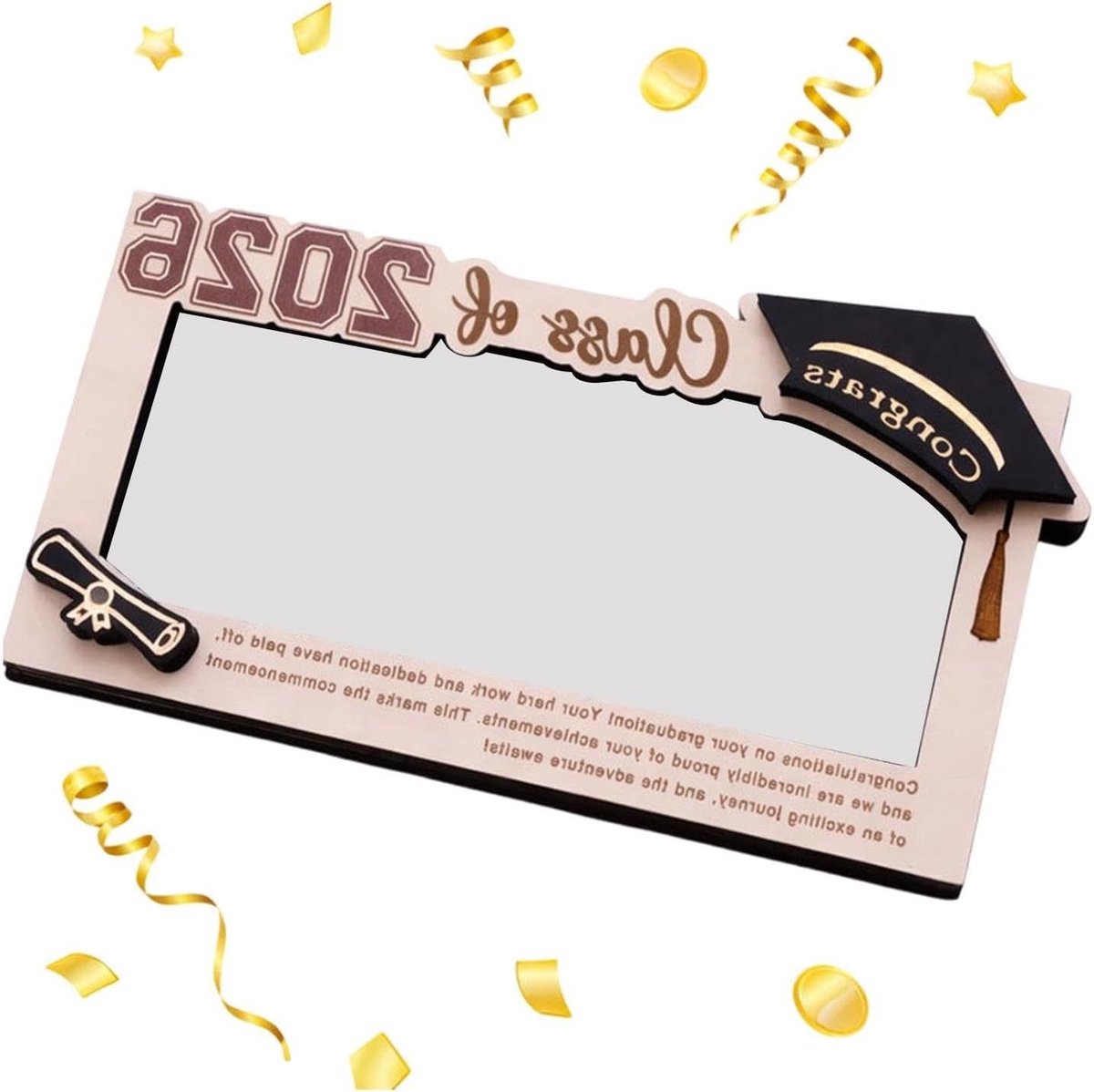 Geldhouder Afstuderen - Geldkistje Cadeau - Cadeau Presenteren - Houten Aandenken - 19x11x1 cm - Niet gespecificeerd