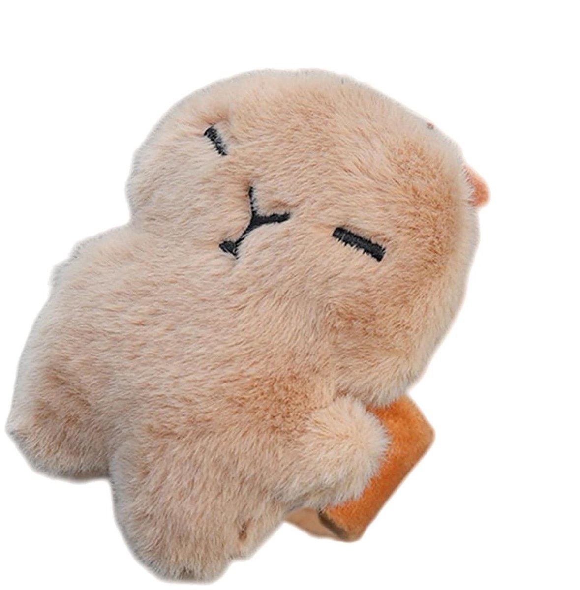 Fietsstuurornament Dier - Fietsdecoratie Pluche - Fietsrit Verfraaien - Zonder Kleine Onderdelen - 8.5 x 7 x 7 cm - Capibara