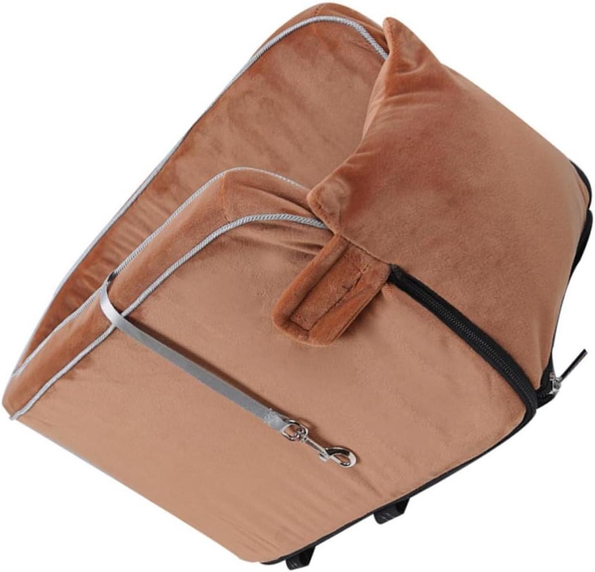 Honden Autostoel - Reisbed Auto - Veilig Vervoer Hond - Antislip Bodem - 42x22x20 cm - Lichtbruin