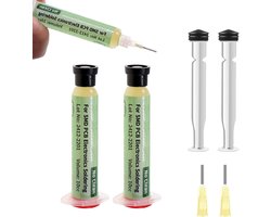 2 stuks RMA-223 flux voor solderen, No-Clean, loodvrij, harsgebaseerd, ideaal voor elektronica, BGA, SMD en PCB reparatie