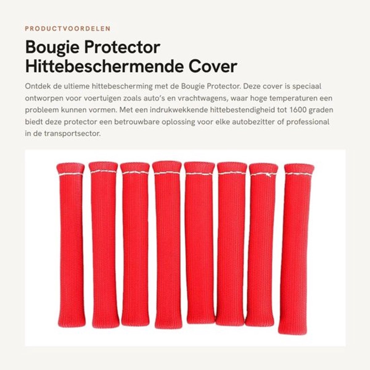 Bougie Protector Hittebescherming - Bougie Doppen - 1600 Graden - 8 Stuks - Voor Auto/Vrachtwagen - Duurzaam Materiaal