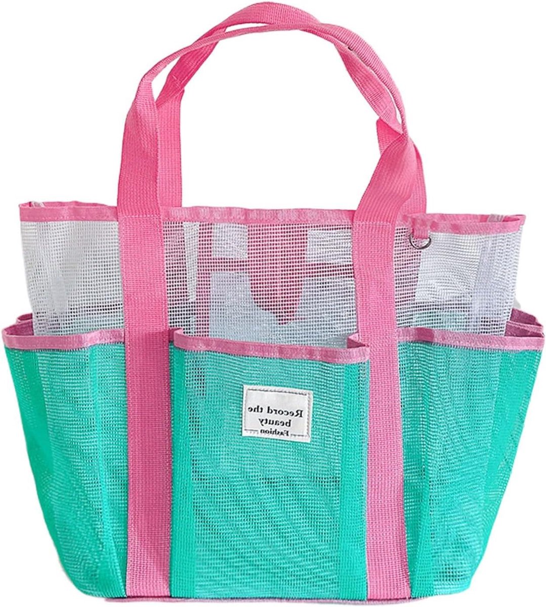 Strandtas Mesh - Grote Tas - Strandbezoek - Waterafstotend - 28.5x18.3x48.5cm - Groen