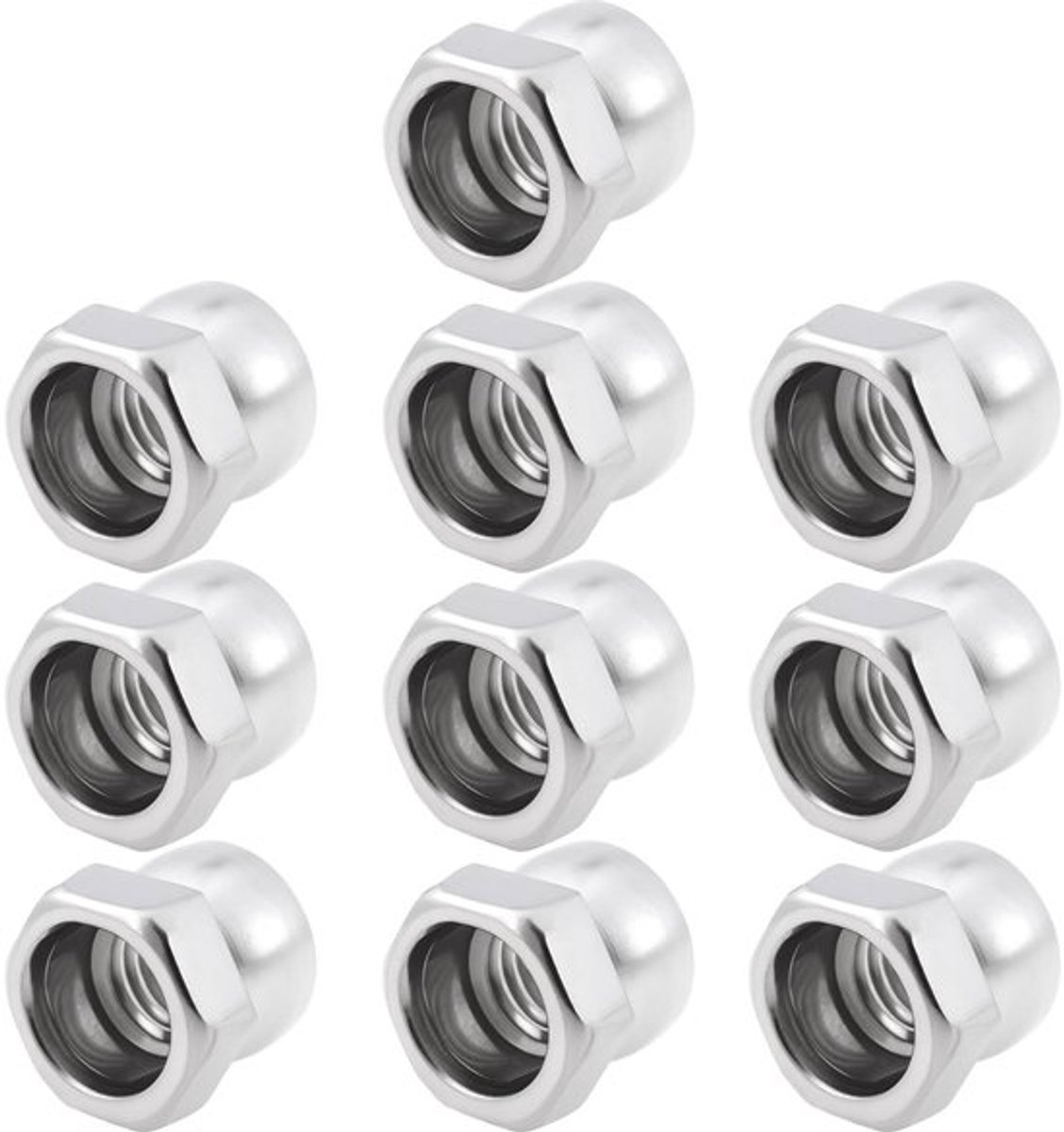 10 Stuks RVS Moeren M8 Break Off Shear Beveiliging