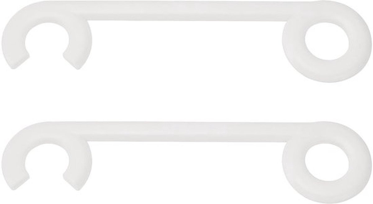 Deurklink Bevestigingshaak 225x55mm - 2 Stuks - Kunststof - Wit - Voor Deurklinken - Gereedschapsvrij Gebruik - Deurgreep
