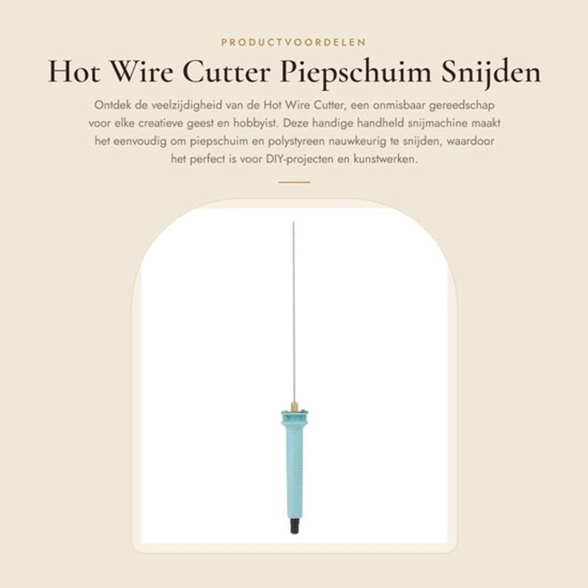Hot Wire Cutter - Piepschuim Snijden - Handheld Graveur voor DIY - 20 cm - Polystyreen Snijmachine - Geschikt voor Amateur Kunst - Model...