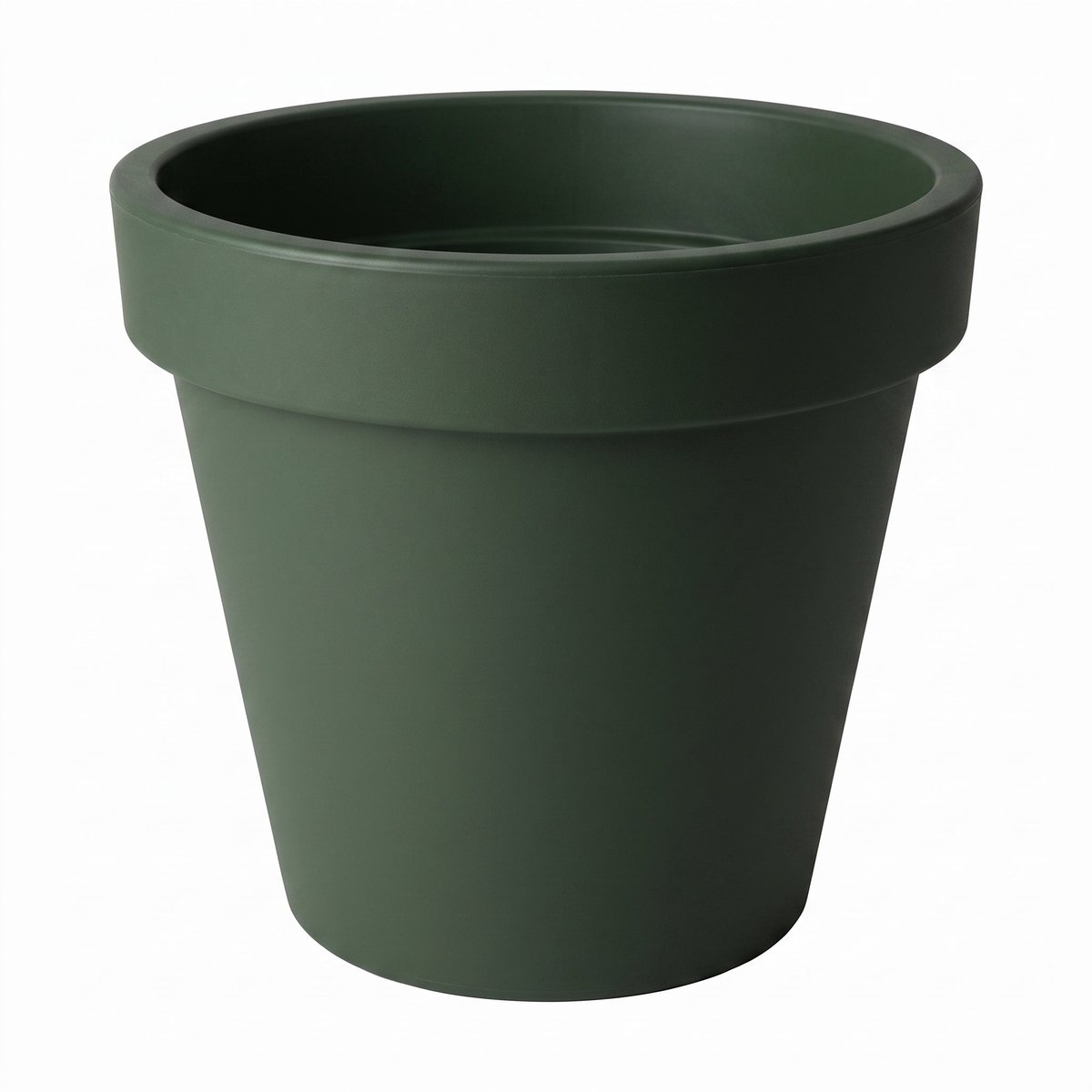 Cheqo® Bloempot Rond - Plantenpot - Plantenbak - Grote Bloempot voor Buiten en Binnen - Kunststof Bloempot - Groene Bloempot Donkergroen - Plantenpot voor Tuin - Bloempot voor Balkon en Terras - Bloembak - Plantenpot Kamerplant - Bloempot XL