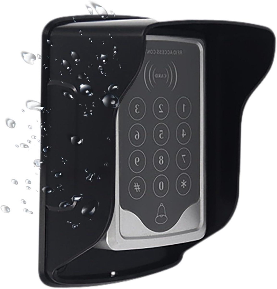 Waterdichte Deurbel Cover - Weerbestendige Hoes - Bescherming Drukknop - Stijve Structuur - 19.2 cm breed - Wit